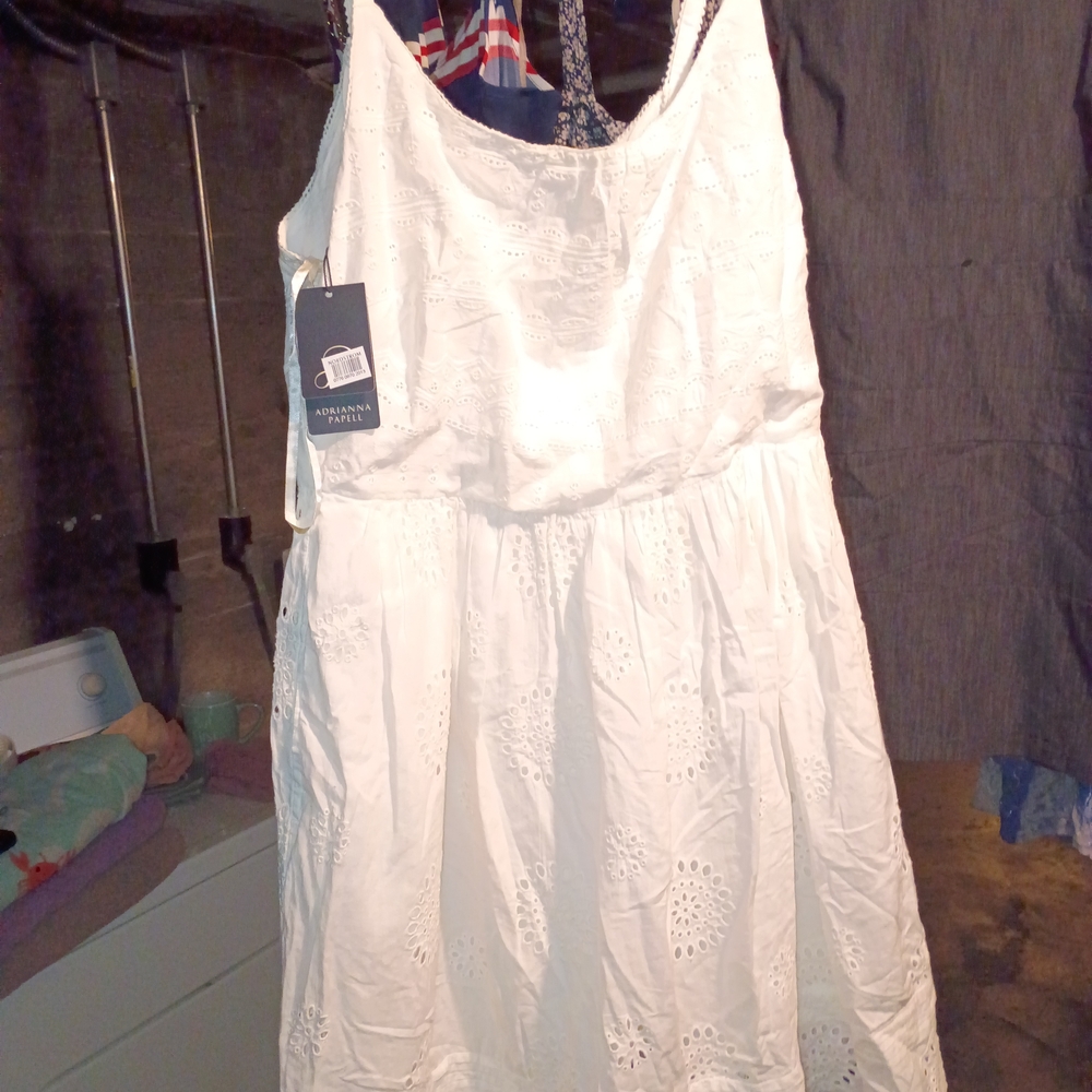 Adrianna Papell White Maxi Dress